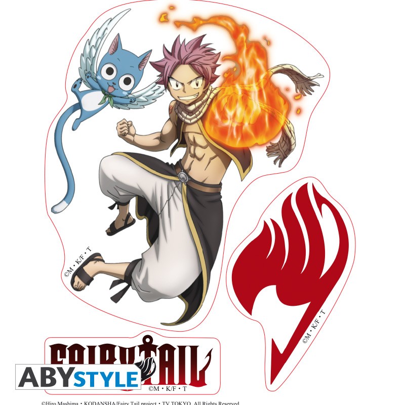 Fairy Tail Stickers 16x11cm 2 Sheets Natsu Lucy X5 Abysse Corp