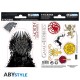 GAME OF THRONES - Stickers - 16x11cm/ 2 planches - Stark/ Sigils X5