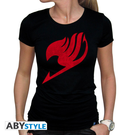 FAIRY TAIL - Tshirt "Emblème" femme MC noir - basic*