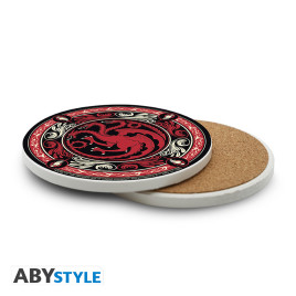 HOUSE OF THE DRAGON - Dessous de verre en c&eacute;ramique "Targaryen"