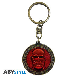 ATTACK ON TITAN - Porte-cl&eacute;s - M&eacute;daillion Titan Colossal X4 W14
