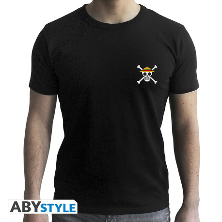 ONE PIECE - Tshirt noir new fit - Wanted Luffy