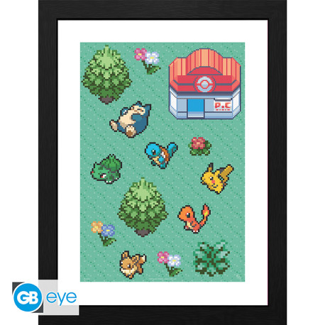 POKEMON - Tirage encadré "Pixel Art" (30x40) x2
