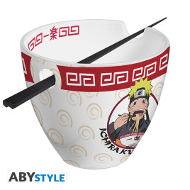 NARUTO SHIPPUDEN - Bol à ramen avec baguettes - "Ichiraku Ramen"x2