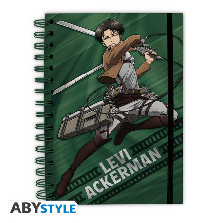 ATTACK ON TITAN - Notebook A5 Spiral "Levi" X4