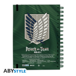 ATTACK ON TITAN - Cahier A5 Spirale "Levi" X4