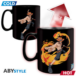 ONE PIECE - Mug Heat Change - 460 ml - Luffy&Ace - Bo&icirc;te carton x2*