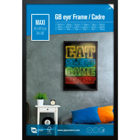 GBEYE - Cadre MDF Noir - Maxi - 61 x 91.5 cm - X2