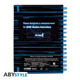SOLO LEVELING - Notebook A5 Spiral "Jinwoo Arise" X4