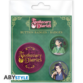 APOTHECARY DIARIES - Badge Pack - Mao Mao, Jinshi & Logo X4