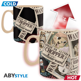 ONE PIECE - Mug Heat Change - 460 ml - Wanted - cardboard box x2
