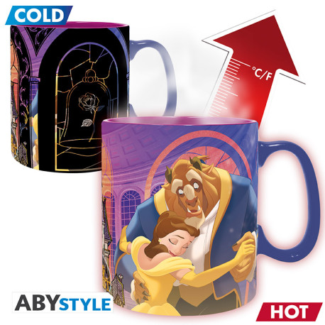 DISNEY - Mug Heat Change - 460 ml - Beauty & the Beast - card x2