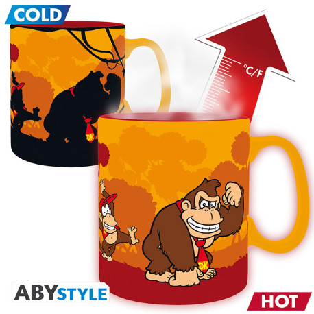 DONKEY KONG - Mug Heat Change - 460 ml - Donkey Kong - card x2 DT