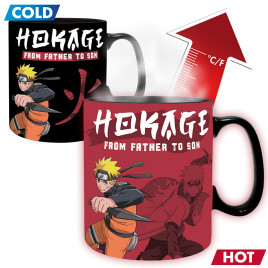 NARUTO SHIPPUDEN - Mug Heat Change - 460 ml - "FROM FATHER TO SON"x2*