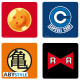DRAGON BALL - Set 4 Coasters "Symbols"&nbsp;*