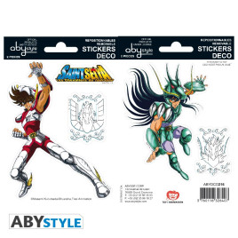 SAINT SEIYA - Stickers - 16x11cm/ 2 sheets - Pegasus/Shiryu x5&nbsp;&nbsp;*