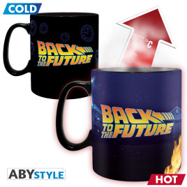 BACK TO THE FUTURE - Mug Heat Change - 460 ml "Time Machine" x2&nbsp;*