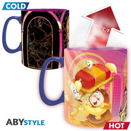 DISNEY - Mug Heat Change - 460 ml - Beauty & the Beast - card x2