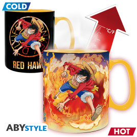 ONE PIECE - Mug Heat Change - 460 ml - Luffy & Sabo-card box x2