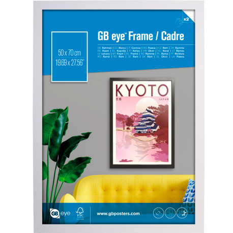 GBEYE - Cadre MDF Blanc - 50 x 70 cm - X2*