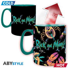 RICK AND MORTY - Mug Heat Change - 460 ml -Vaisseau -bo&icirc;te x2