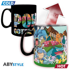 POKEMON - Mug Heat Change - 460 ml - "Attrapez-les tous"carton x2