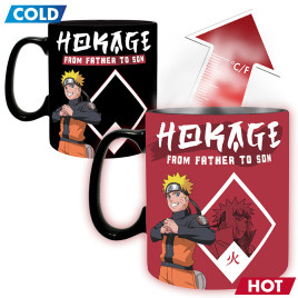 NARUTO SHIPPUDEN - Mug Heat Change - 460 ml - "FROM FATHER TO SON"x2*