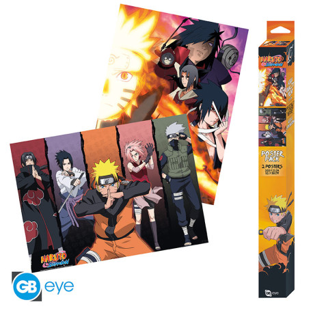 NARUTO SHIPPUDEN - Set 2 Posters Chibi 52x38 - Groupes x4