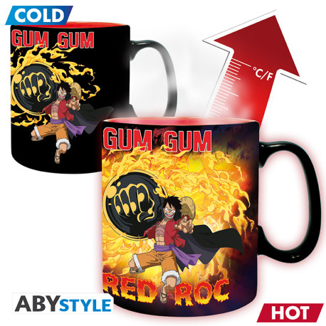 ONE PIECE - Mug Heat Change - 460 ml - Luffy vs Kaido - card x2