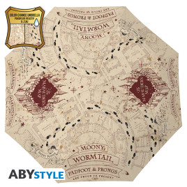 HARRY POTTER - Parapluie R&eacute;actif &agrave; l'eau - Carte du Maraudeur