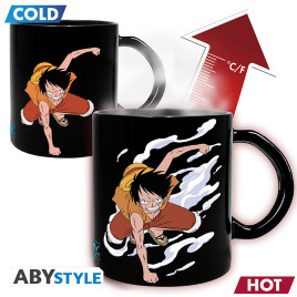 ONE PIECE - Mug Heat Change - 460 ml - Luffy & Ace x2