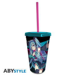 HATSUNE MIKU - Gobelet avec paille - 470 ml - Hatsune Miku