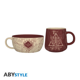 HARRY POTTER - Breakfast Set Mug + Bowl - Marauder's Map