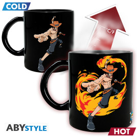 ONE PIECE - Mug Heat Change - 460 ml - Luffy & Ace x2