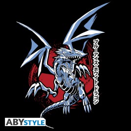 YU-GI-OH! - Tshirt Blue Eyes White Dragon - man SS black - new fit