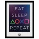 PLAYSTATION - Poster encadré "Eat Sleep Repeat" x2