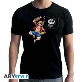 ONE PIECE - Tshirt "Luffy 1000 Logs" homme MC black - new fit