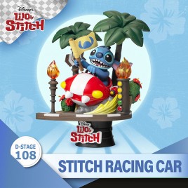 DISNEY - Dstage Stitch Racing Car - 15 cm