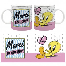 Looney Tunes - Mug 320ml - "MERCI BEAUCOUP" x2