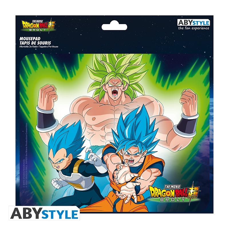 Mousepad Dragon Ball Broly Goku Vegeta Anime com apoio