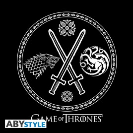 GAME OF THRONES - Tshirt "Throne War" man SS black & grey - premium*
