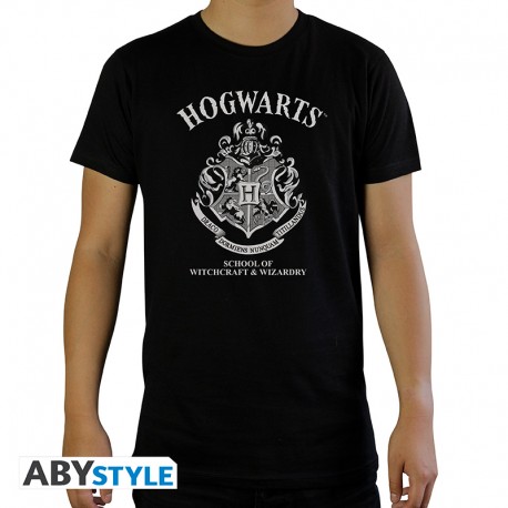 HARRY POTTER - Tshirt "Hogwarts" man SS black - basic