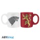 GAME OF THRONES - Set 2 mini-mugs - 110 ml - Stark & Lannister x2