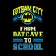 Batman - Tshirt noir homme "BATCAVE TO SCHOOL"