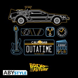BACK TO THE FUTURE - Tshirt "DeLorean" man SS black - basic