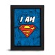 SUPERMAN - Cadre Kraft Noir 15*20 - Family&Friends - I AM SUPERMAN x8
