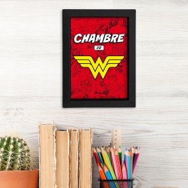 WONDER WOMAN - Black Kraft Frame 15*20 - "CHAMBRE DE WW" x8