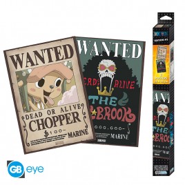 ONE PIECE - Set 2 Chibi Posters - Wanted Brook & Chopper (52x35) x4