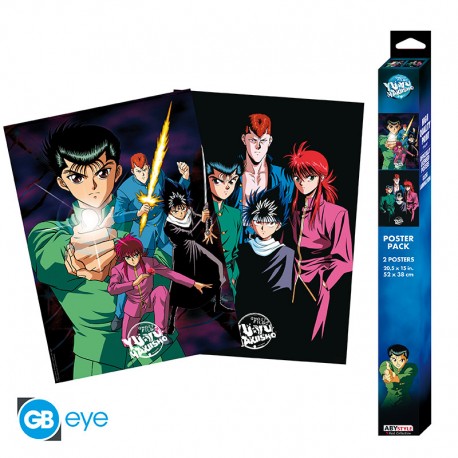 YU YU HAKUSHO - Set 2 Chibi Posters - Yusuke and his group (52x38) x4