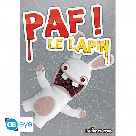 LAPINS CRETINS - Poster "Paf! Le lapin" roulé filmé (98x68)